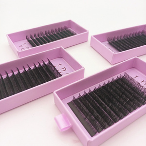 Premium Synthetic Hair 3d Faux Mink Eyelash Matte Black 12 Row 0.03 0.05 0.07 0.10 Russian Volume Individual Eyelash Extensions