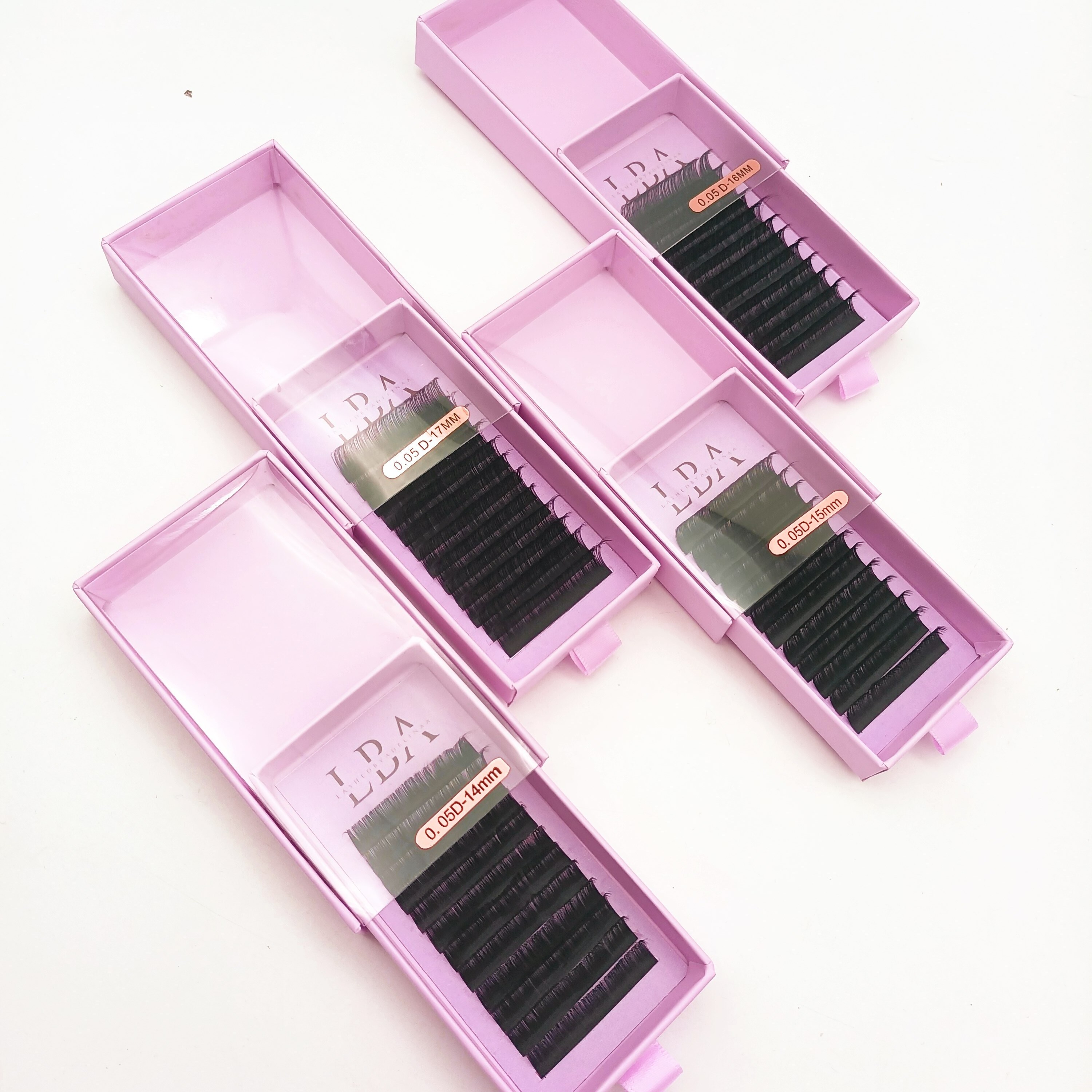 Premium Synthetic Hair 3d Faux Mink Eyelash Matte Black 12 Row 0.03 0.05 0.07 0.10 Russian Volume Individual Eyelash Extensions