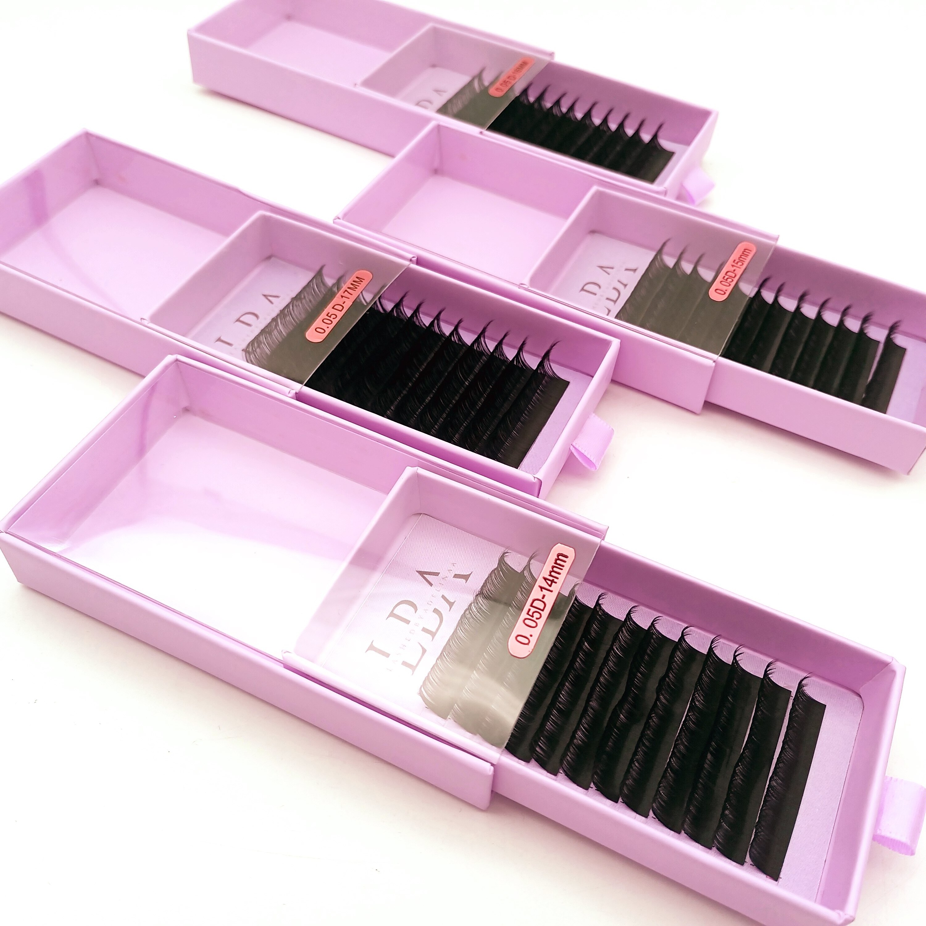 Premium Synthetic Hair 3d Faux Mink Eyelash Matte Black 12 Row 0.03 0.05 0.07 0.10 Russian Volume Individual Eyelash Extensions