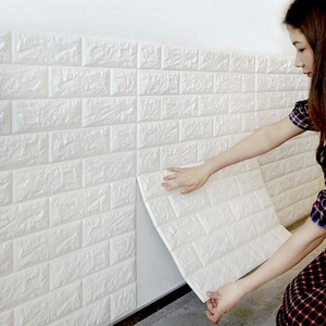 New Trendy 3d XPE Brick Pattern Self Adhesive Wall Sticker Peel And Stick for Wall Decoration