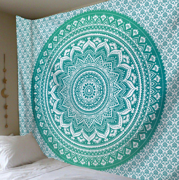 N-046 INS Style Nordic psychedelic mandala fabric mat curtain wall hanging tapestry mandala blanket for home decor tablecloth