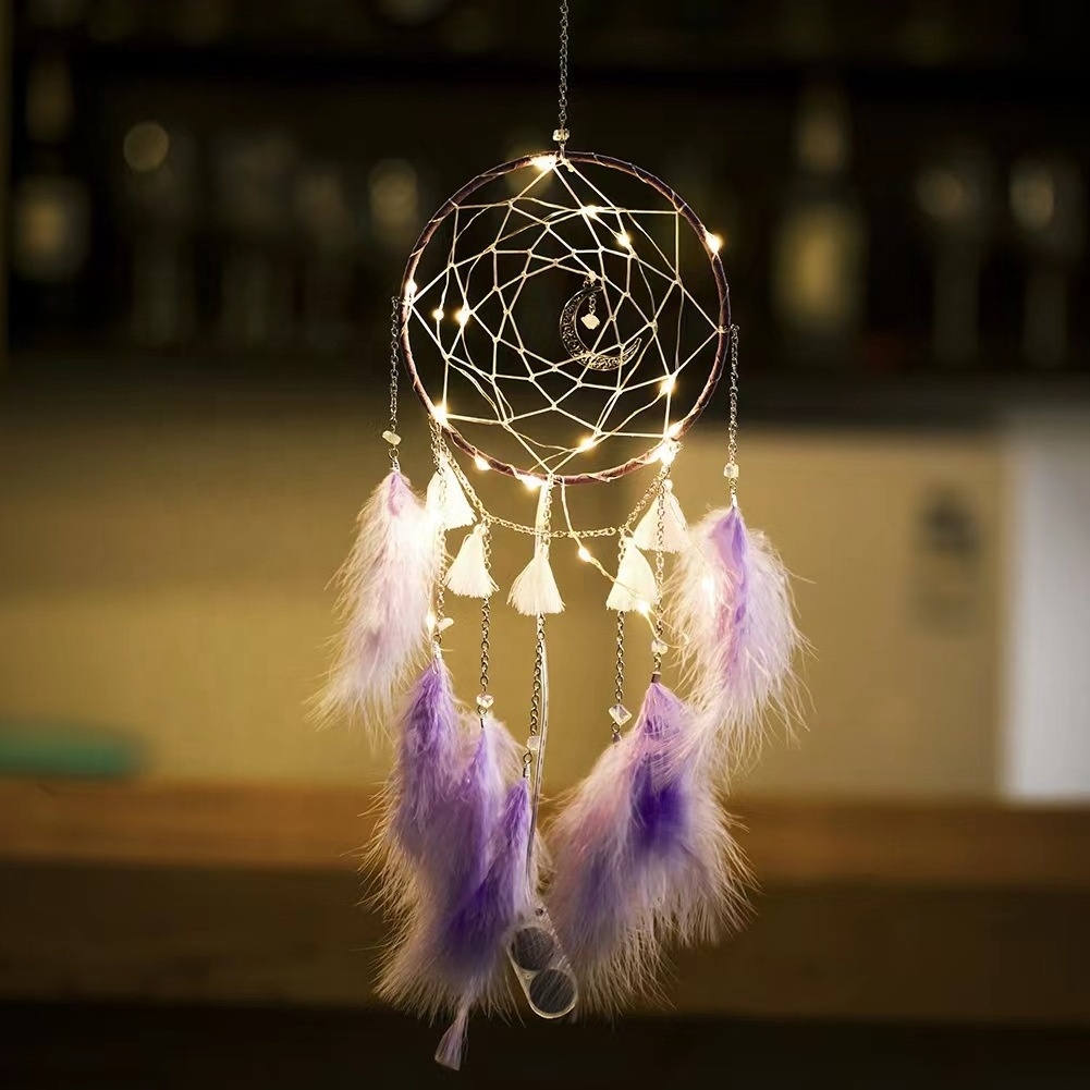 W-114 Artilady Boho Macrame Tapestry Wall Hanging Dreamcatcher Diy Room Decoration Kids Moon Star Dream Catcher Home Hogar Decor