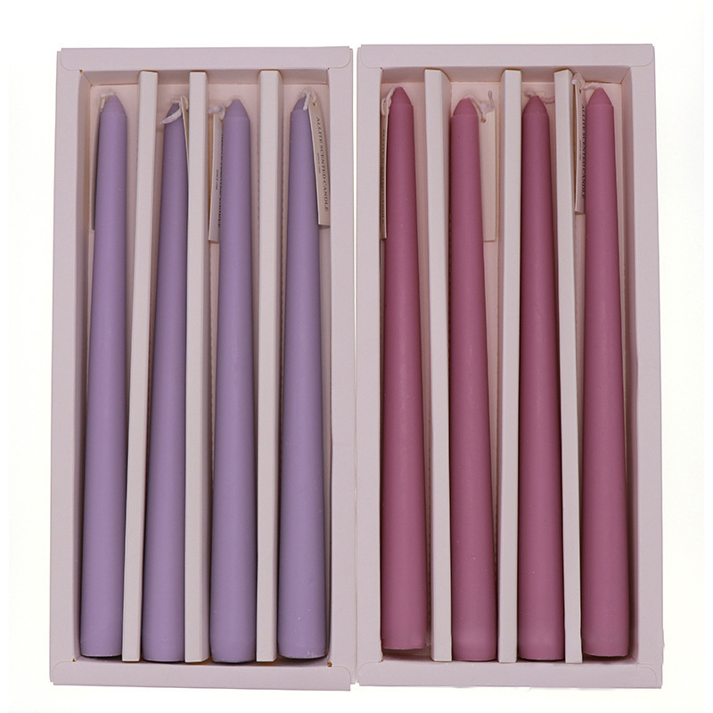 J-119 Handmade Taper Candles Set of 6 Colored Hand Dipped Wedding Candles Earth Warm Brown Candles