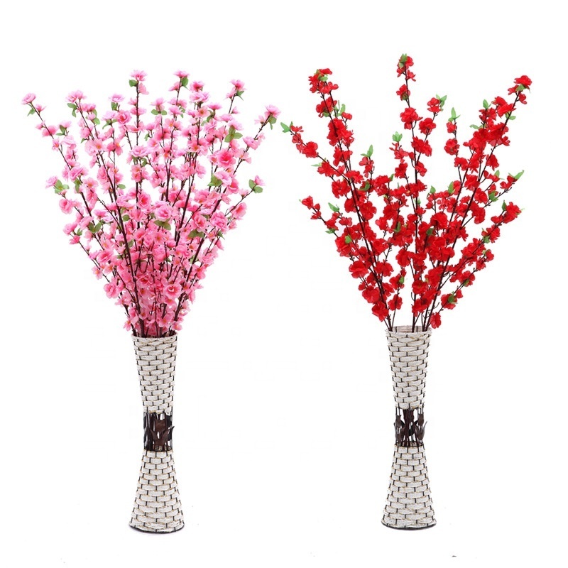 W-266 Artificial peach blossom branches cherry blossoms plastic dried flowers living room decoration interior decoration