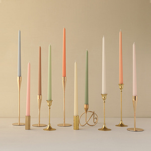 J-120 Pure Color Luxury Candle Stick Set Pillar Candle Customized In Pillar Candle Molds For Birthday