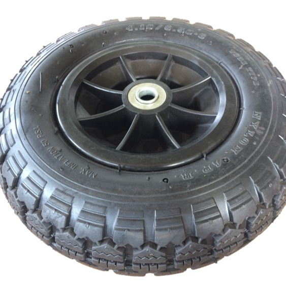 4.00-8 pu wheel cart wheels and axles flat free wheelbarrow tire