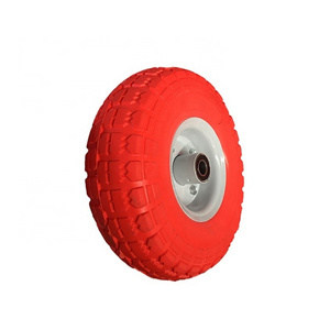 10" 4.10 3.50-4 Flat Free Tires Air Less Tires Wheels with 5/8" Center for Dolly Hand Truck Cart All Purpose Utility Tire