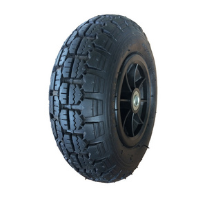 10 inch 4.10/3.50-4 solid rubber wheel 410/350-4 solid rubber tire  for hand truck trolley wheelbarrow