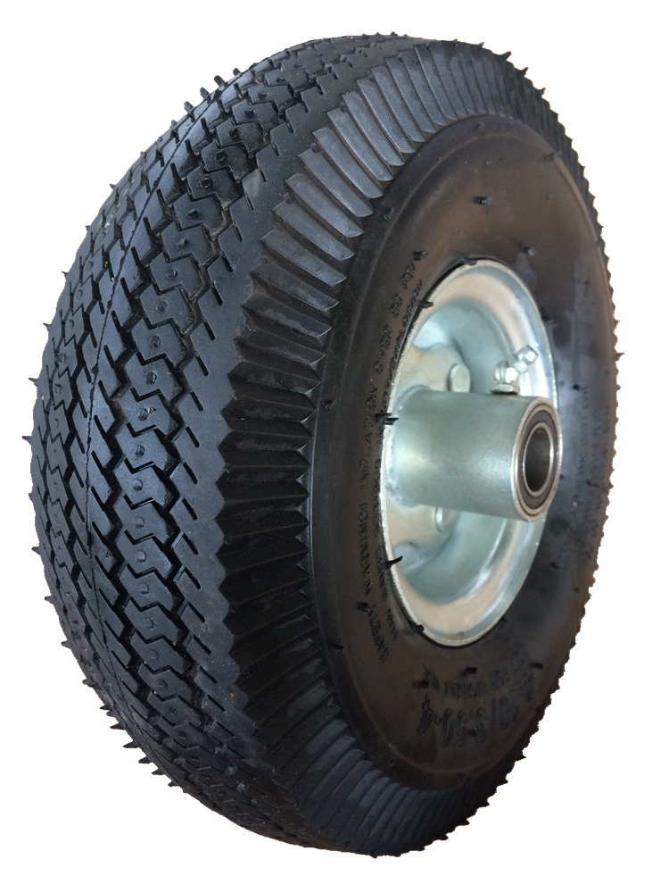 10 inch 4.10/3.50-4 solid rubber wheel 410/350-4 solid rubber tire  for hand truck trolley wheelbarrow