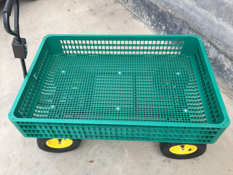 TC1858 four wheels plastic mesh beach Wagon