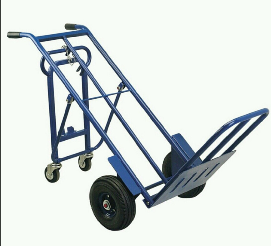 Heavy duty 4 wheel air tire industrial warehouse storage tool cart hand truck trolley