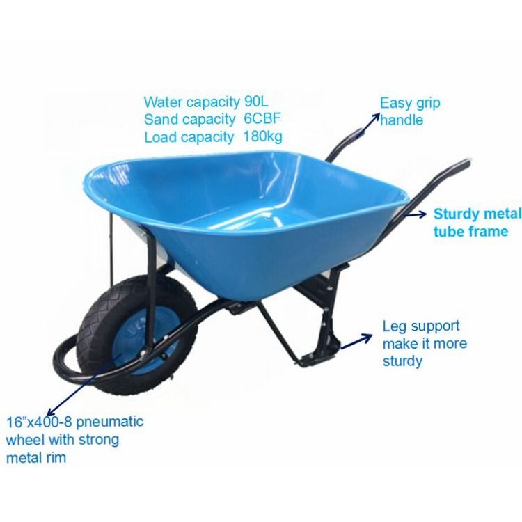 90L large metal tray peruvian wheelbarrow