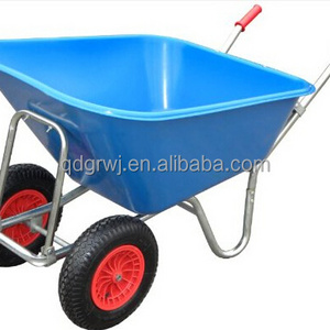 200L Large twin wheel Stable poly Wheelbarrow for horse feeding