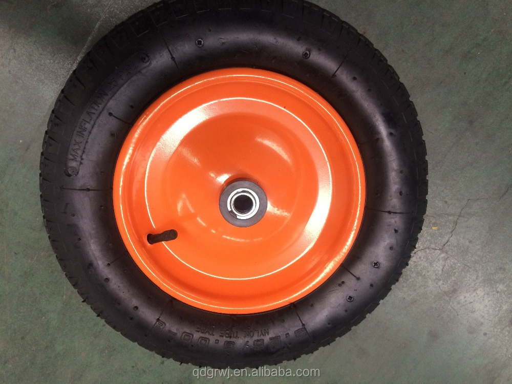 13 Inch Air FIlled Tire Pneumatic Welded Rim Replacement Wheel for Wheelbarrow and Hand Trucks and Lawn Carts