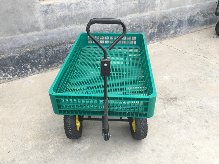 TC1858 four wheels plastic mesh beach Wagon