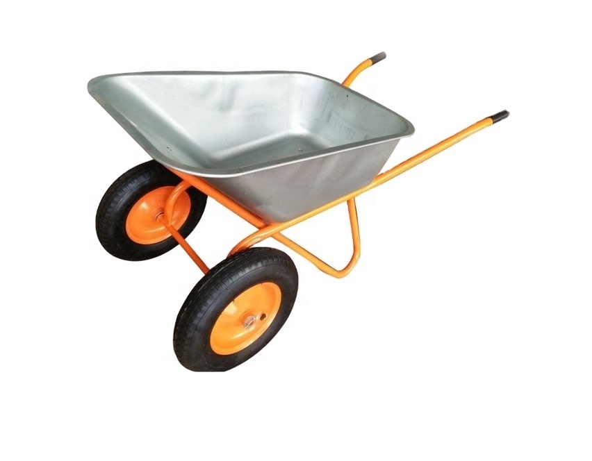 Steel tray garden 2 wheels wheelbarrow