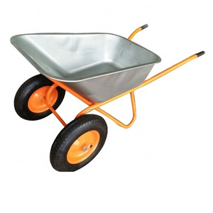 Steel tray garden 2 wheels wheelbarrow