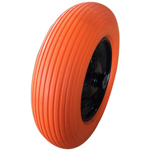 12 inch 3.50-6 heavy duty industrial pu tires beach balloon aluminum pu foam cart wheels