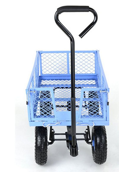 TC1804AH Steel Mesh Wagon Cart Cheap Garden Trolley 4 Wheels Good Quality Utility Cart