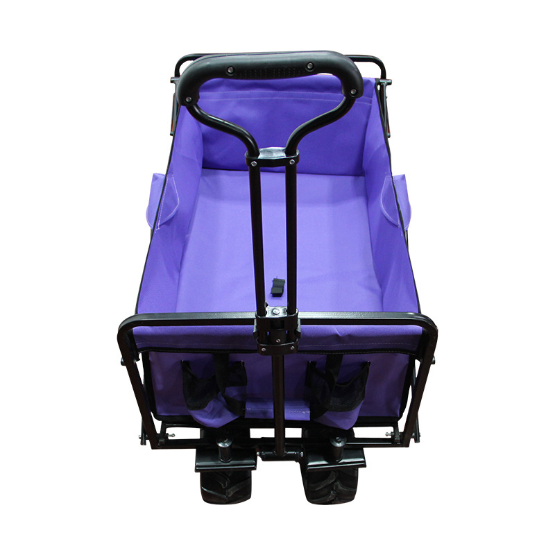 chair foldable collapsible folding heavy duty garden pull wagon with inflatable wheels and balloon wheels for beach sand storage