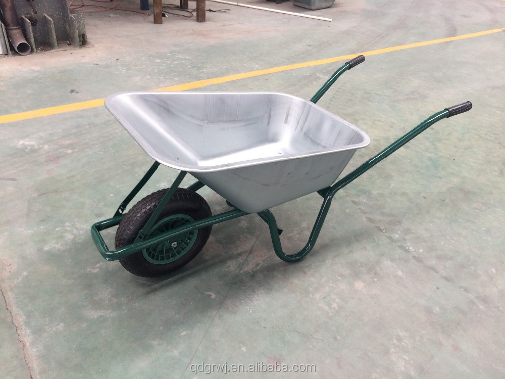 China Construction Industrial Stainless Steel Wheelbarrow  WB6414T