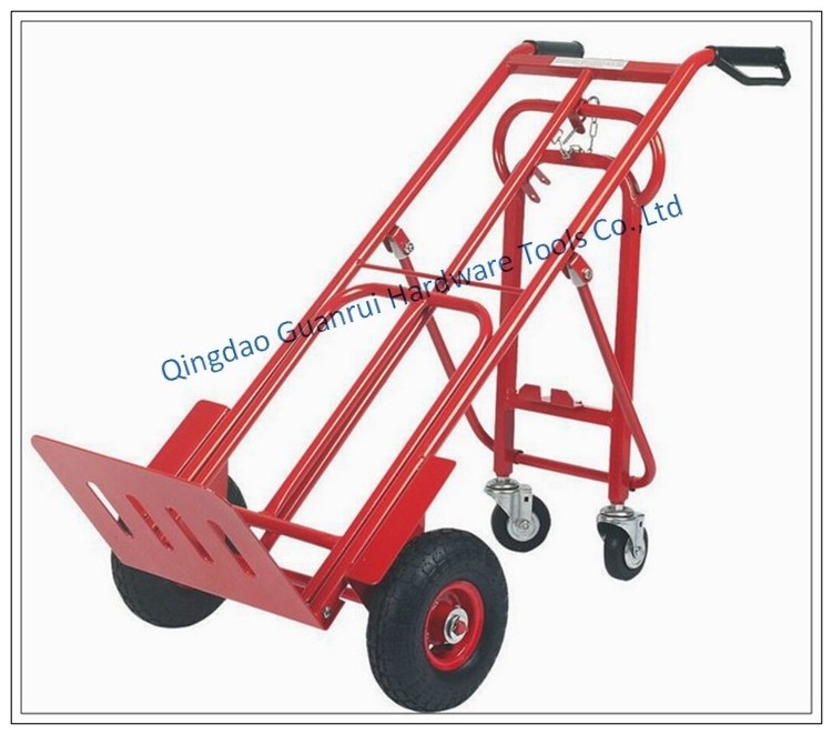 Heavy duty 4 wheel air tire industrial warehouse storage tool cart hand truck trolley