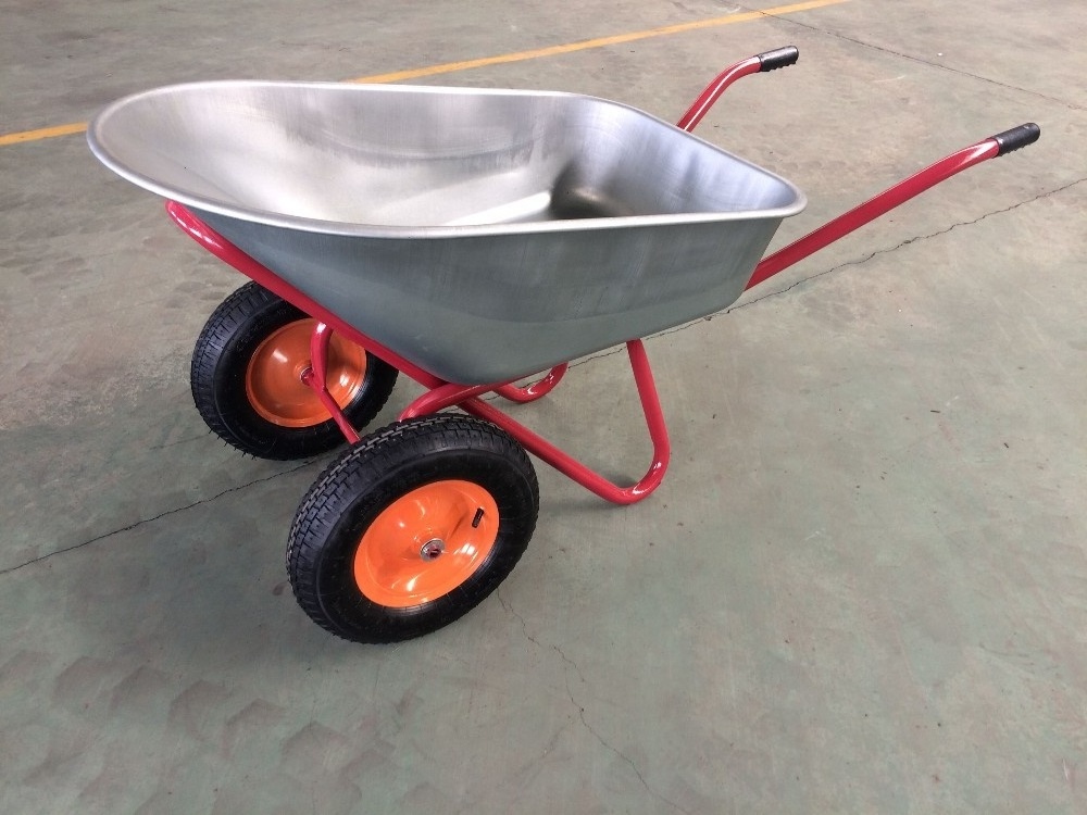 Steel tray garden 2 wheels wheelbarrow