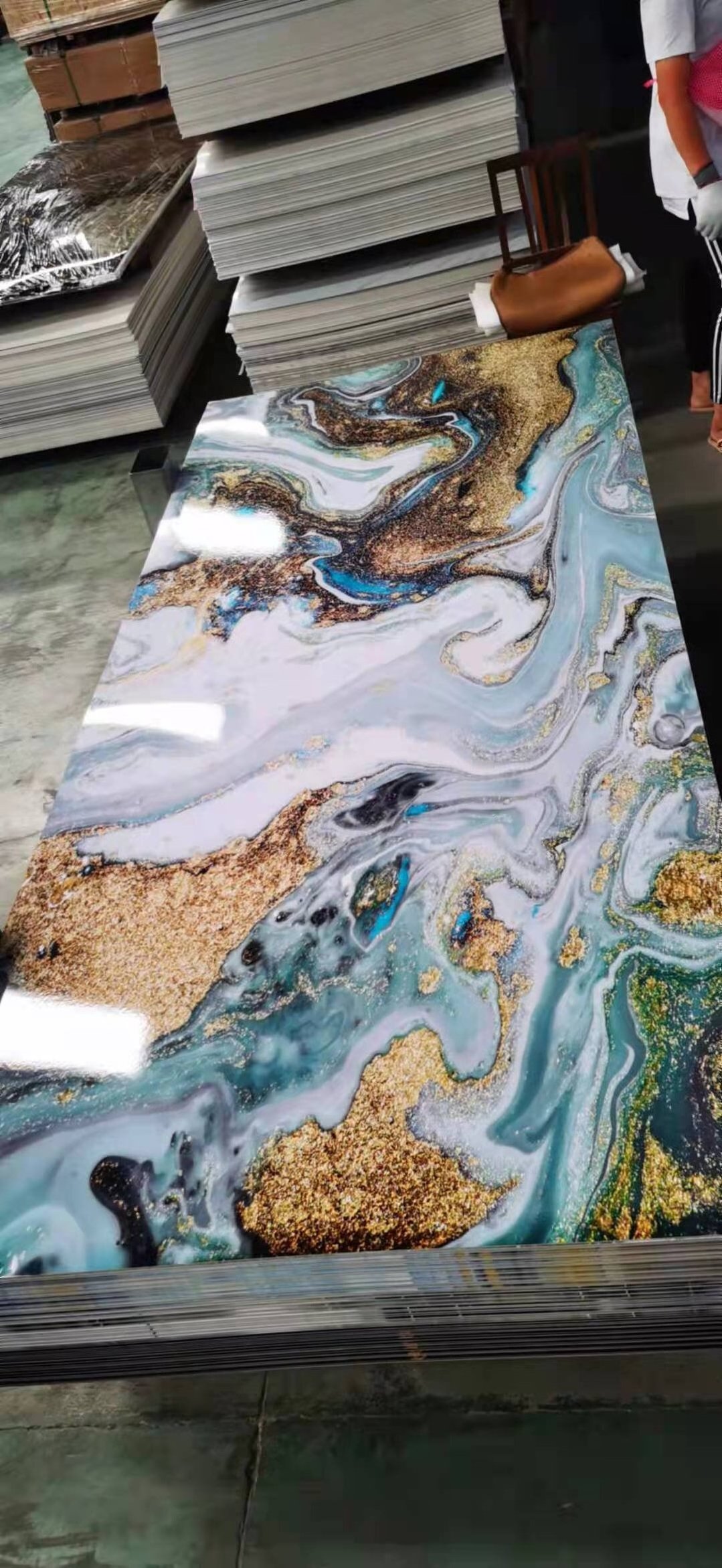 PVC Faux Marble sheet Manufacturer Lamina Artificial de marmol UV Marble Plastic Sheet PVC Wall Panel