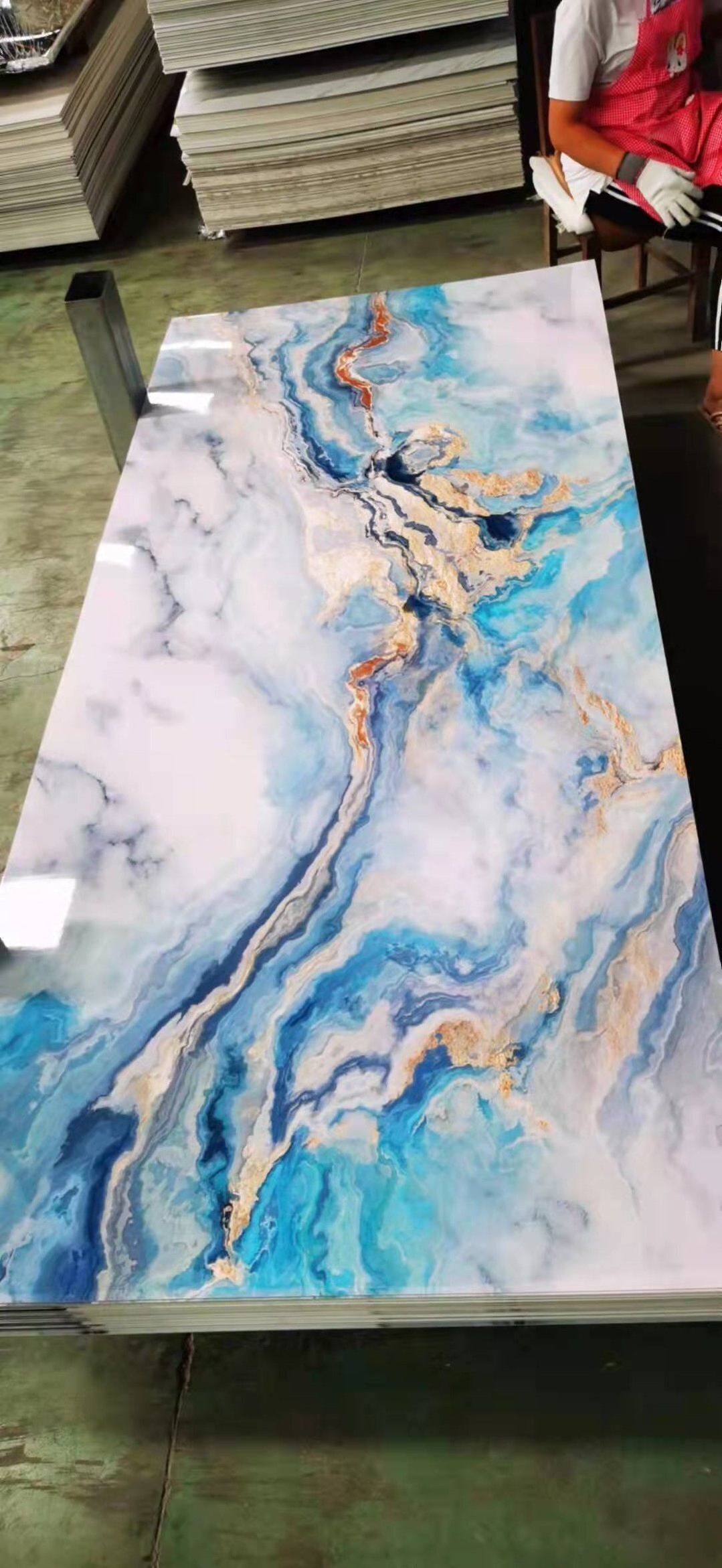 PVC Faux Marble sheet Manufacturer Lamina Artificial de marmol UV Marble Plastic Sheet PVC Wall Panel