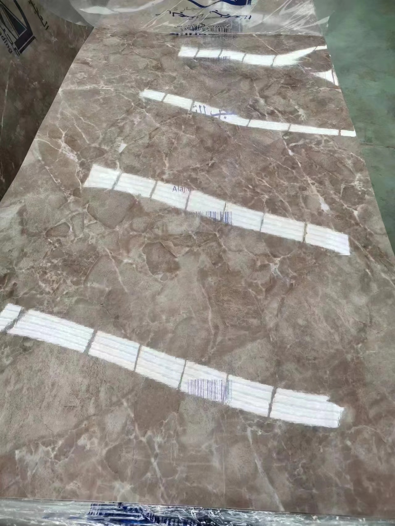 Decoration High Glossy Custom Marble Alternative UV Marble Sheet PVC ...