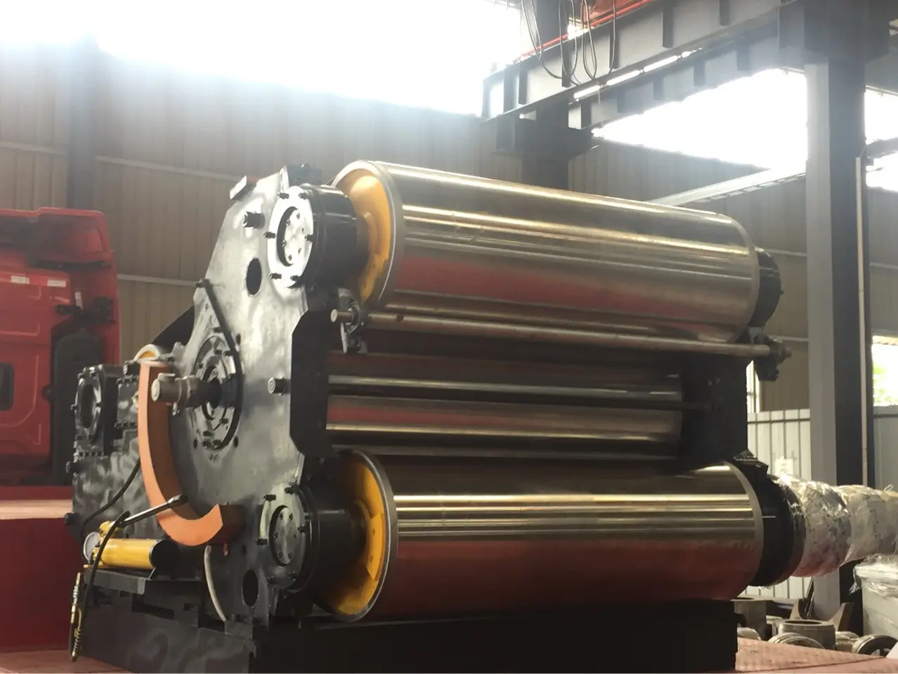 Three roll rubber sheet rotocure / rubber vulcanizer machine