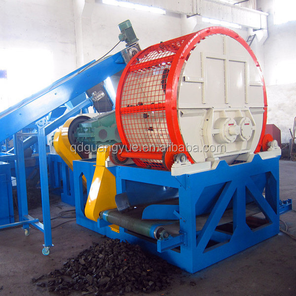 High efficiency scrap tyre shredding machine / waste truck tyre shredder