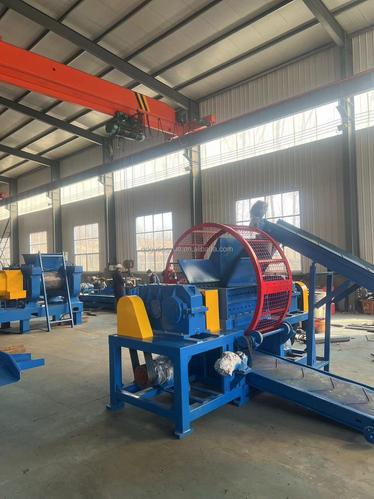 fully automatic waste tire recycling production line for rubber powder processing machine