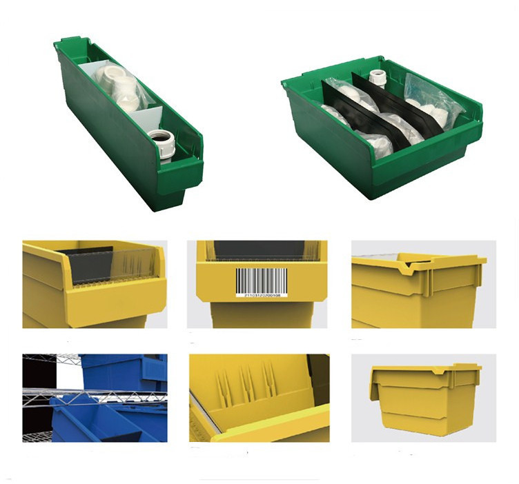 Single side storage shelf bin pick rack unit and kanban system