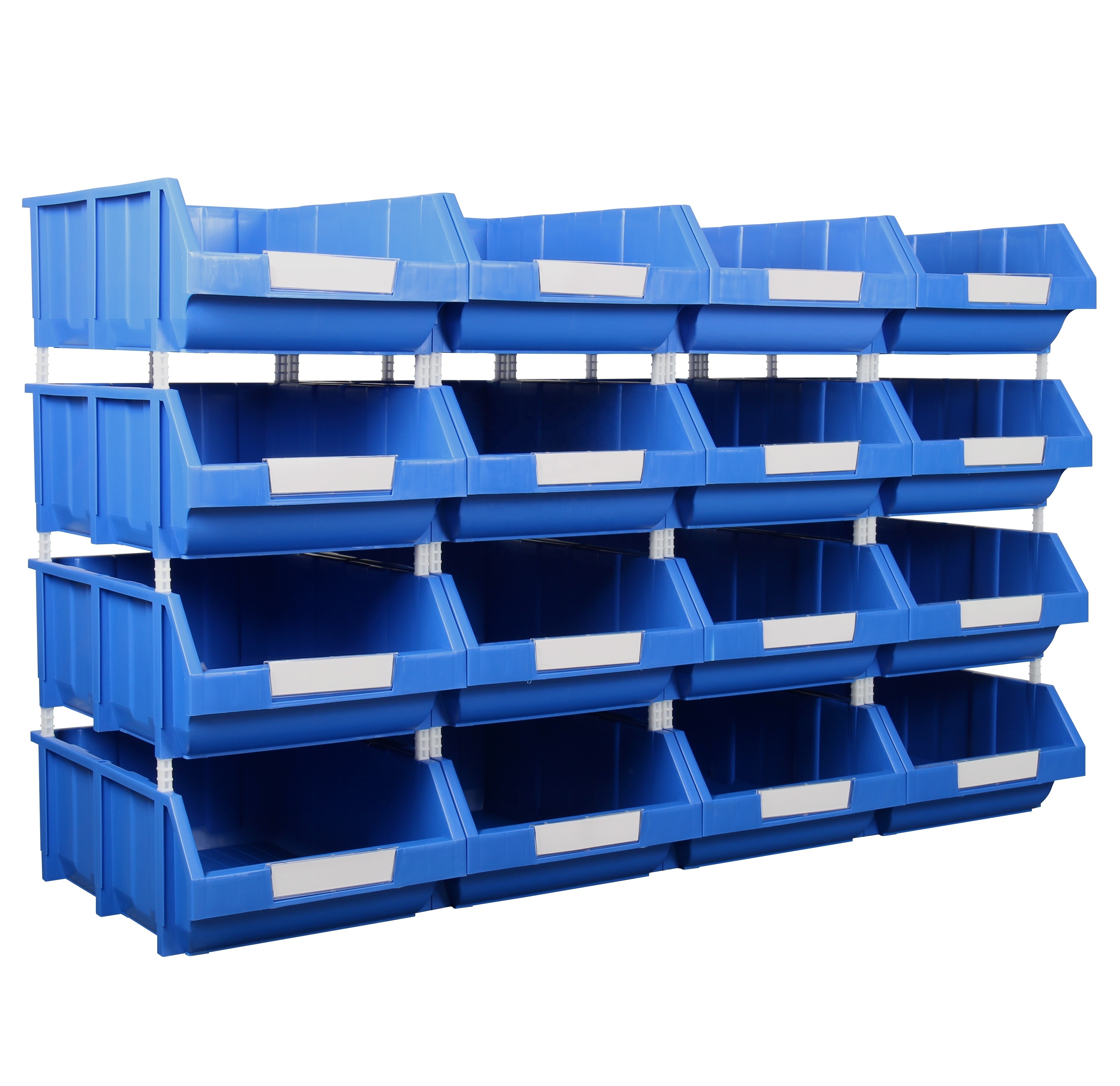 Front opening warehouse storage bin plastic stackable storage box picking bin for clothing storage