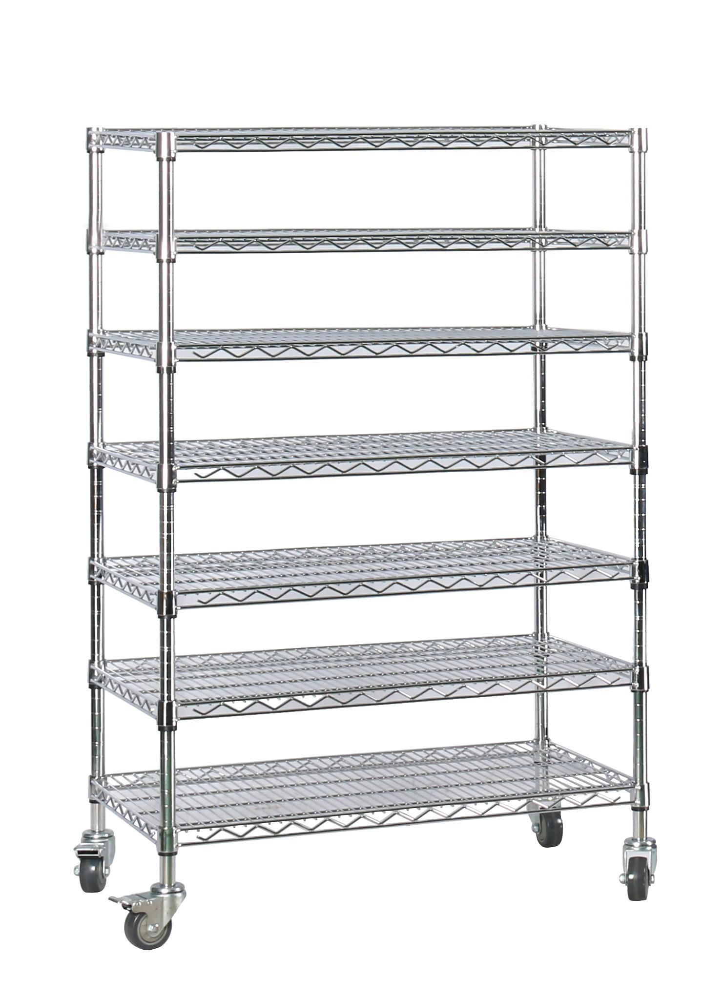 Warehouse storage heavy duty industrial chrome wire shelving with storage bin