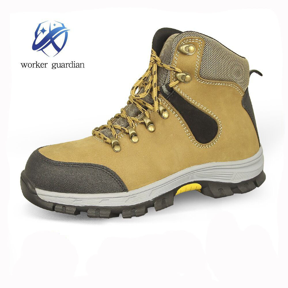 Autumn Custom Leather Steel Safety Toe Cap Construction Safety Shoes  Insulated Middle Heel CE EU Standard Work Boots For Men