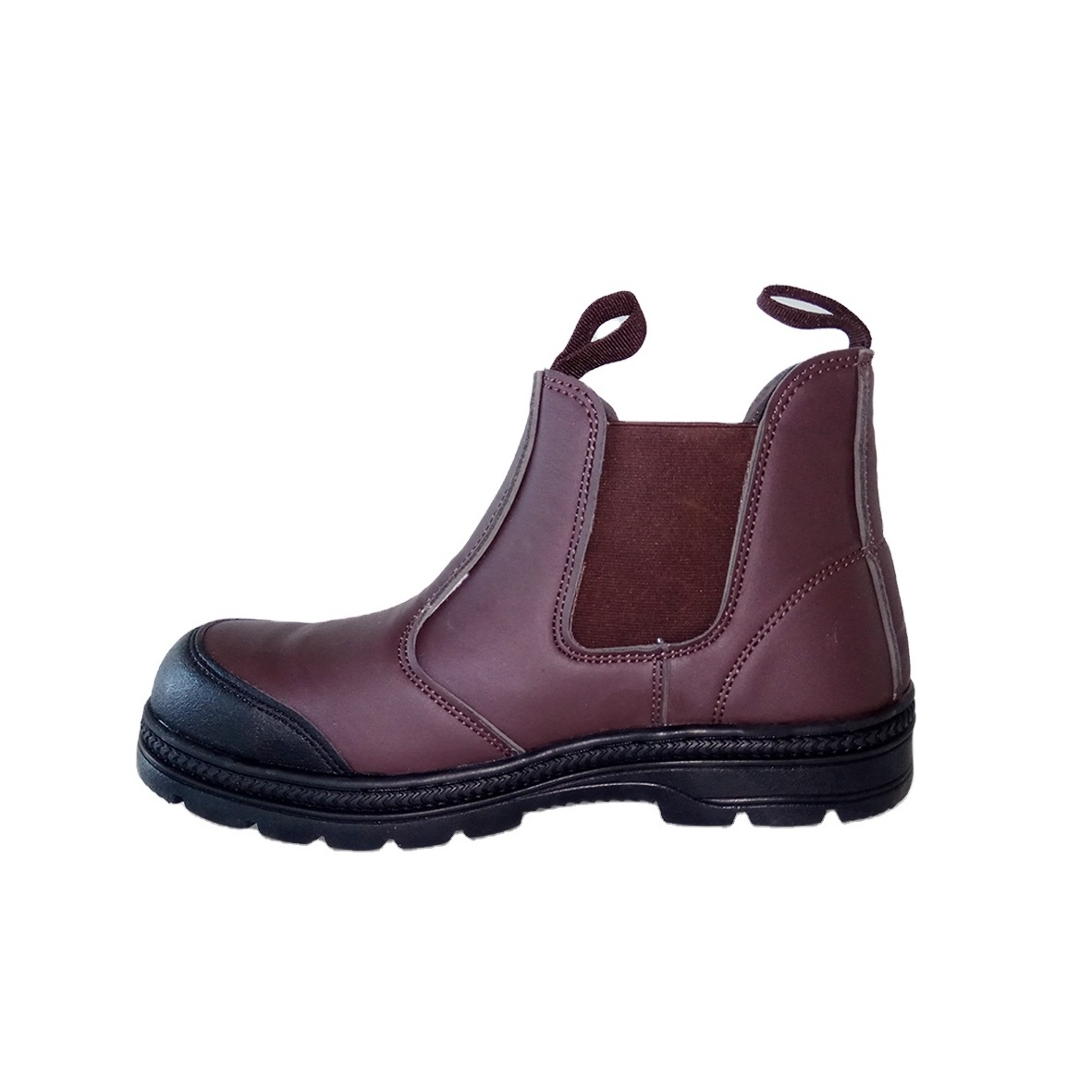 Factory Direct Sale Claret Basic Functional Hit Resistant Puncture Resistant Chel sea Elastic Boot Slip on Boot