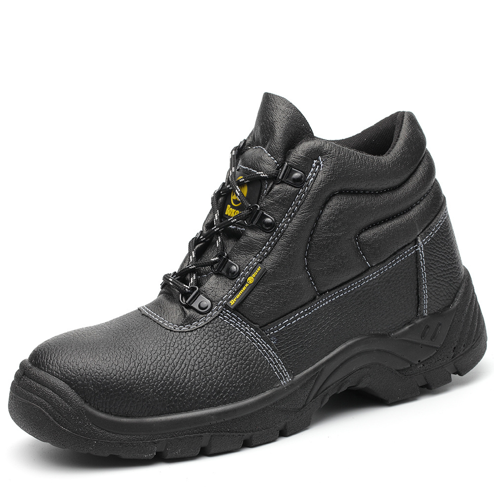 Free Sample High Quality Stylish Black Hammer Construction Safety Shoes in Saudi Arabia