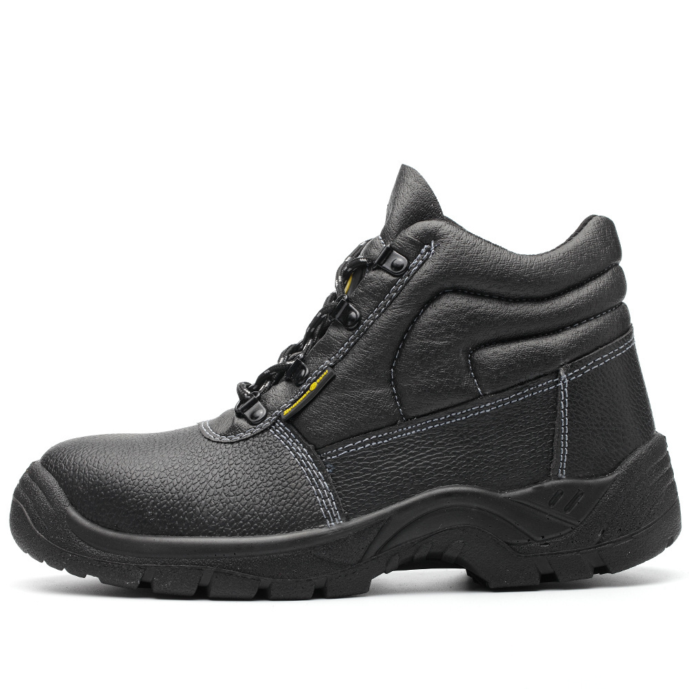 Free Sample High Quality Stylish Black Hammer Construction Safety Shoes in Saudi Arabia