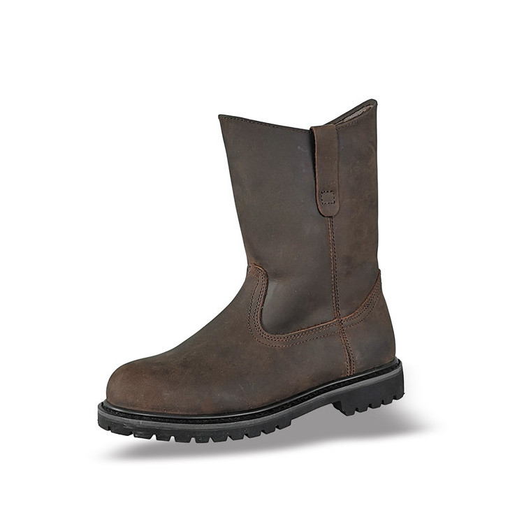 High Quality Brown Color  Cow Leather Goodyear Welt Safety Boots with steel toe and plate