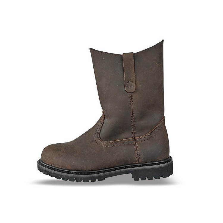 High Quality Brown Color  Cow Leather Goodyear Welt Safety Boots with steel toe and plate