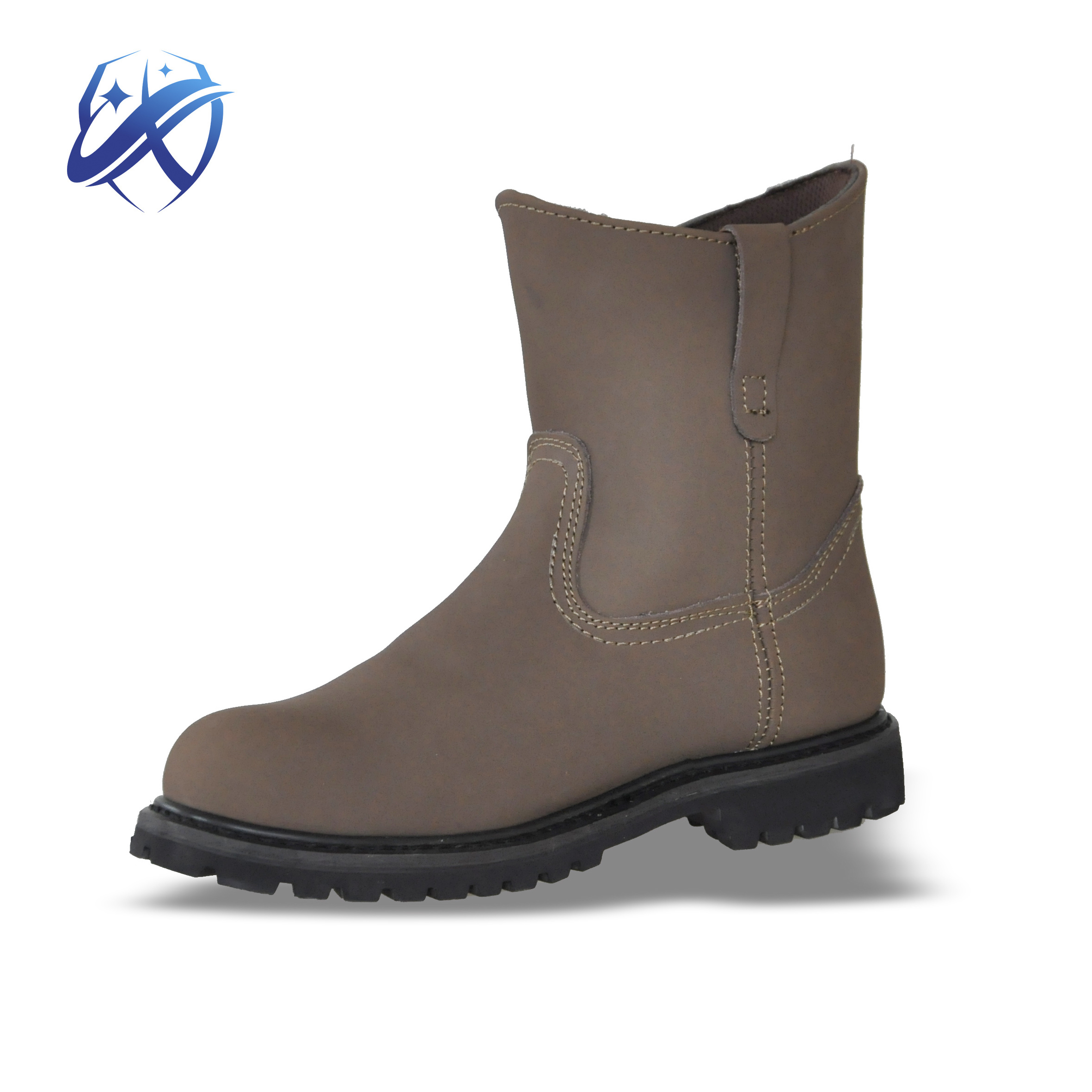 Goodyear Welt Nubuck Leather Safety Boots With Steel Toe