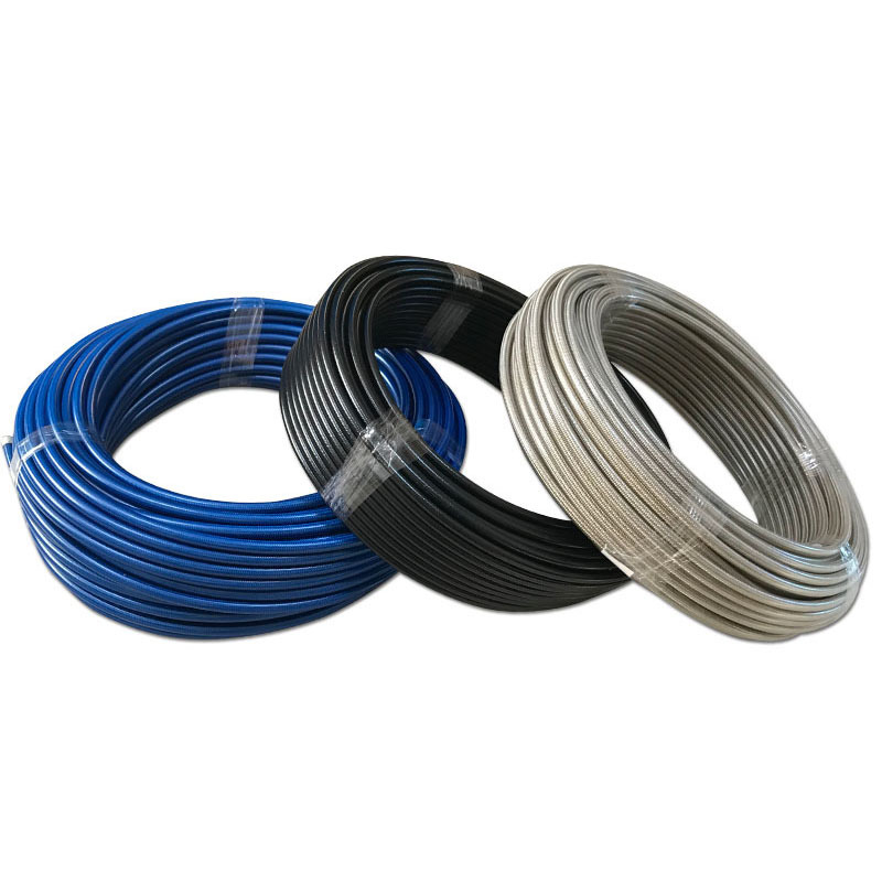 AN3 Motorcycle braided Stainless Steel nylon PTFE  BRAKE LINE HOSE FLUID HYDRAULIC Precise hose Gas Oil Fuel Line Hose