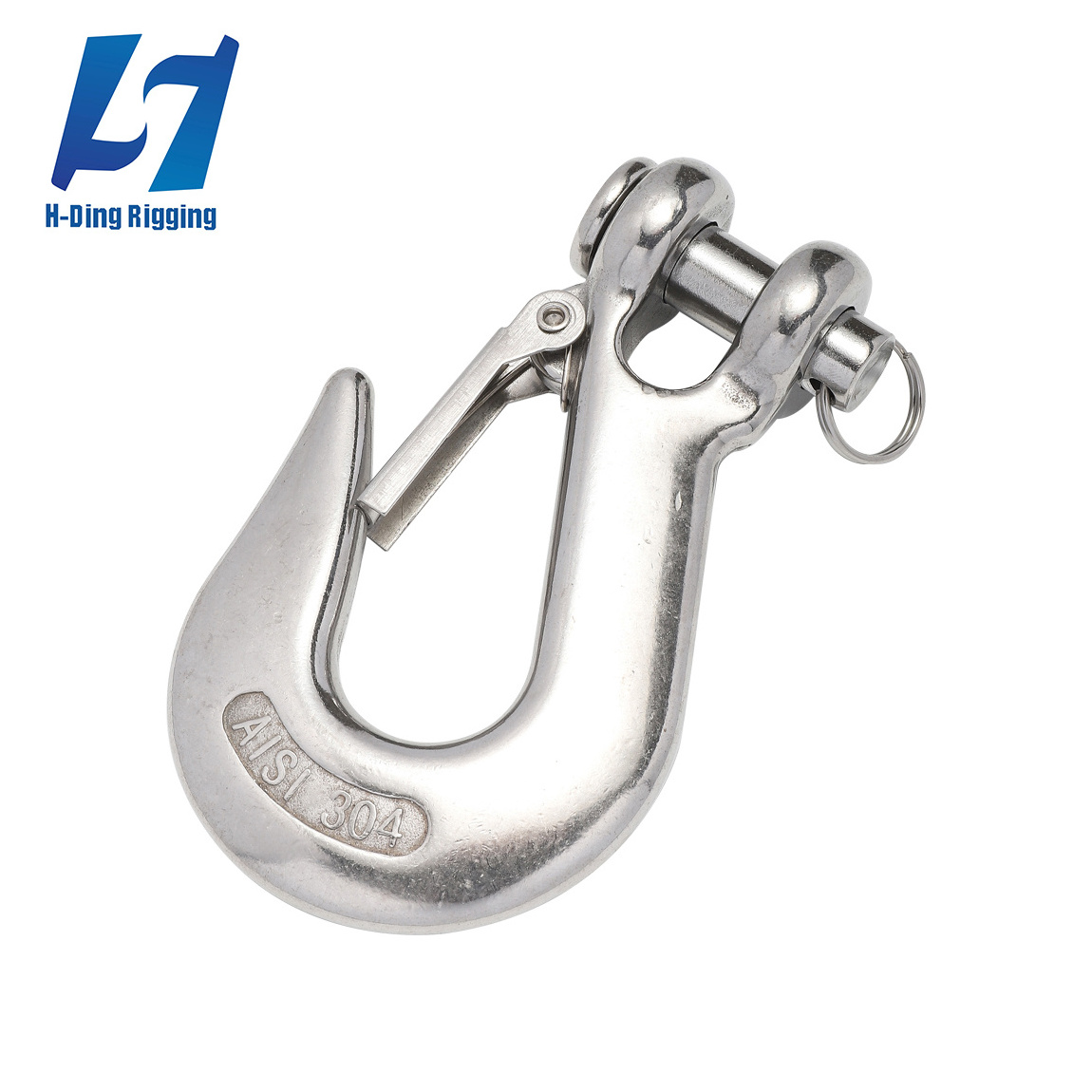 High Quality 304 316 Crane Safety Lifting Hooks Stainless Steel Eye Slip Hook With Safety Catch