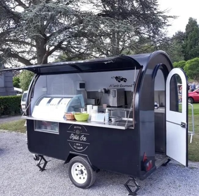 Fully Equipped Food cart for Sale Europe Customized Concession Bubble Tea Coffee Vending Cart