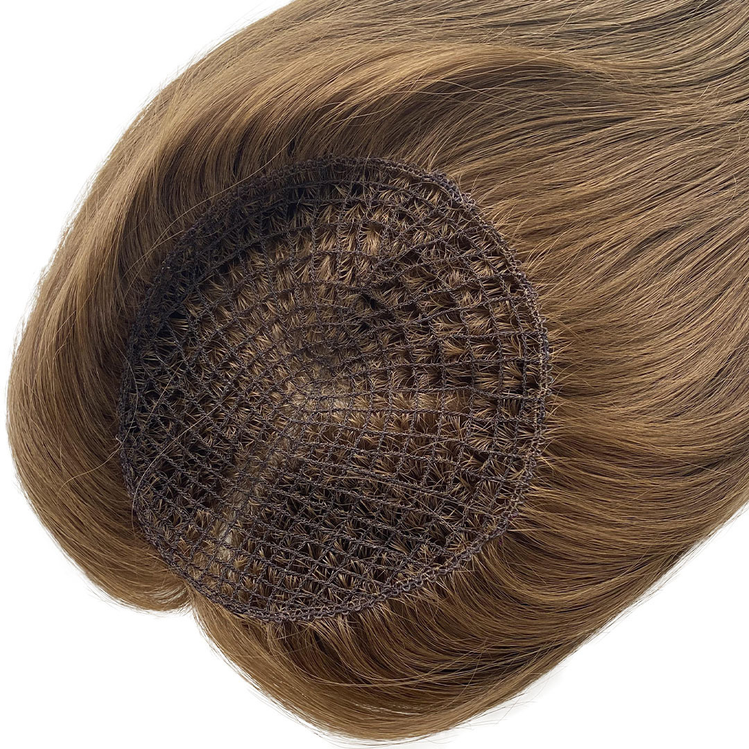 2024 Wholesale Custom Top European Human Hair Fishnet Topper Clip In Hair Piece Topper Silk Base Toupee For Women