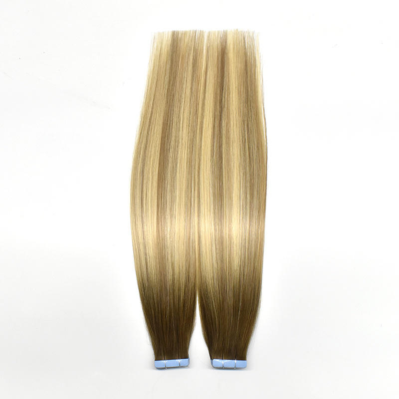 Qingdao haiyi Hair Last Long Cuticle Aligned Double Drawn Balayage Color Tape In Hair Extension