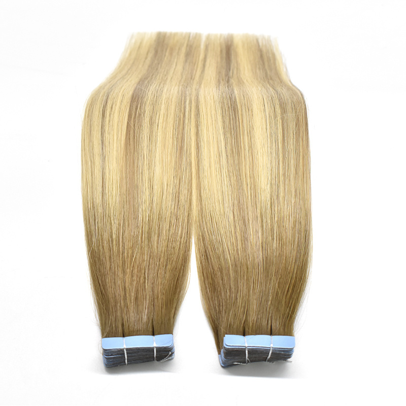 Qingdao haiyi Hair Last Long Cuticle Aligned Double Drawn Balayage Color Tape In Hair Extension