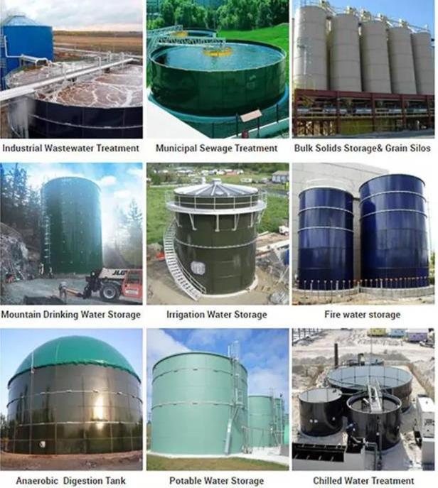 China Hot sales 1000M3 2000M3 Enamelled Steel Assemble Water Tank frp vertical water storage tank